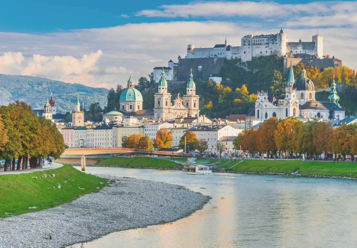 Blick auf historische Altstadt Salzburgs