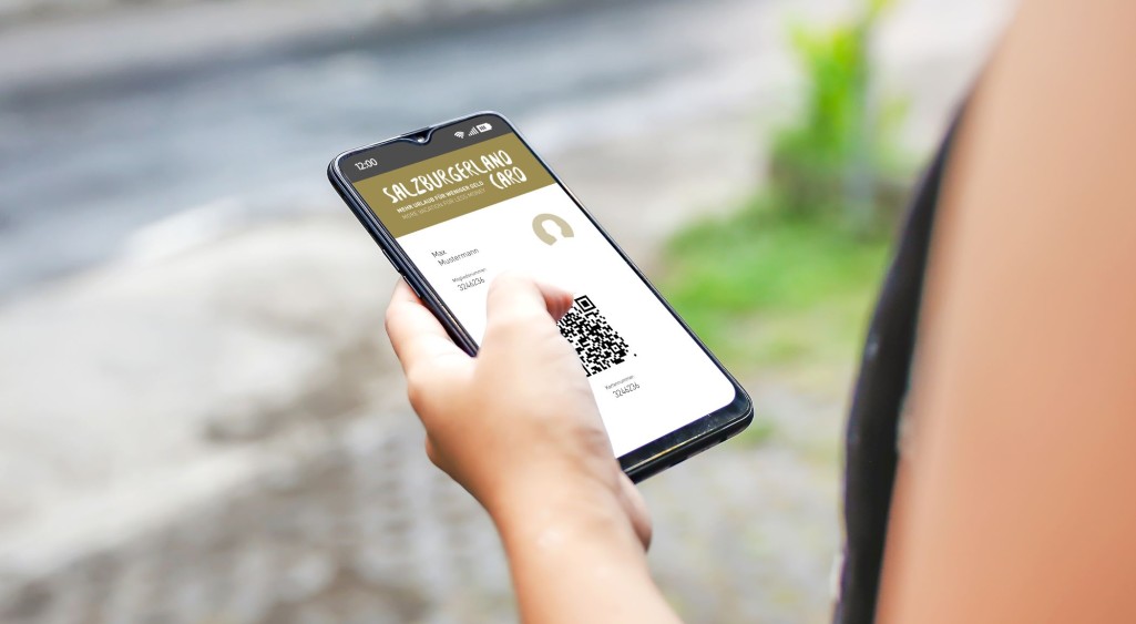 Salzburger Land Card auf dem Smartphone