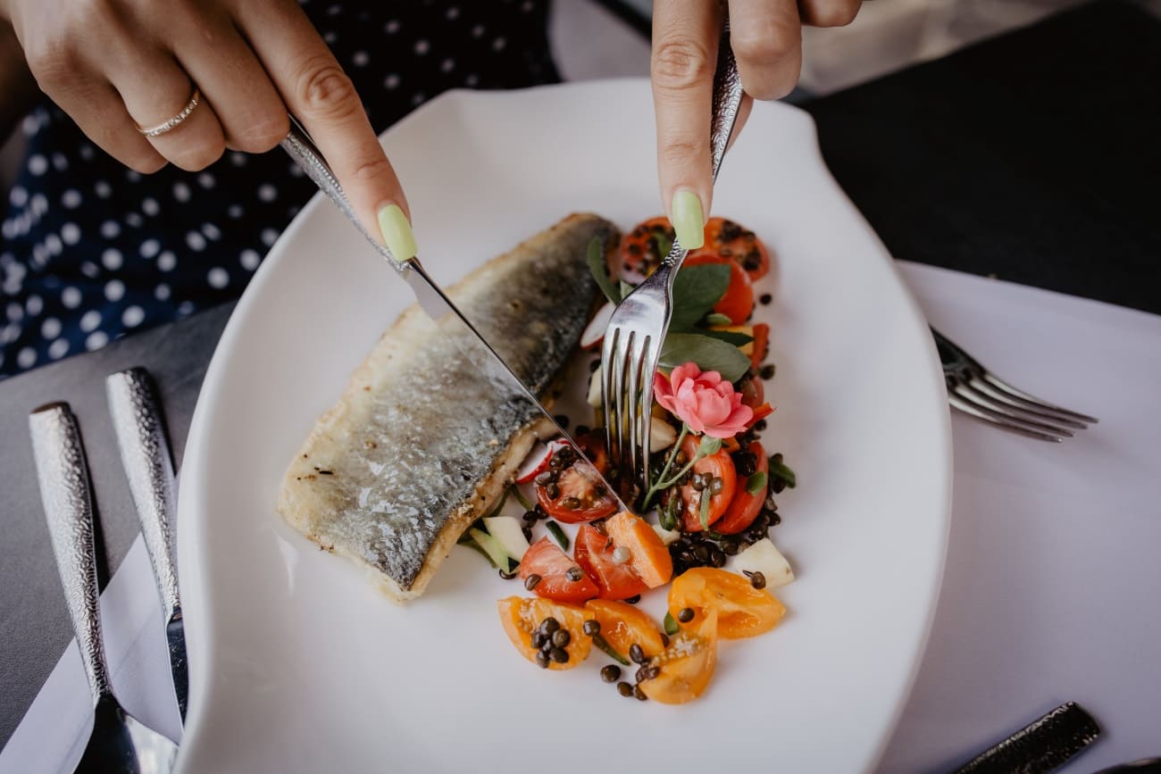 Fisch zum 4-Gang Dinner im Hotel Dorfer