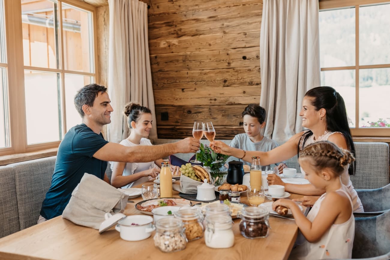Frühstück im Chalet Lois