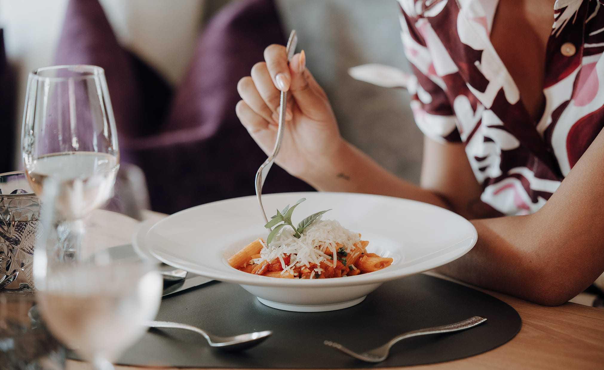 Kulinarischer Genuss mit frischer Pasta im Restaurant im Hotel Dorfer, Großarl © Selina Flasch